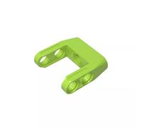GDS-1030 Technic Toggle Joint Smooth Double Connectors with Axle and Pin Holes - 50 Pack Compatible with Lego 87408 MOC Components for Large Brick Brands - Lime 119