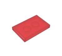 GDS-1039 Tile 2x3, 50 Pieces, Compatible with Lego 26603 6156667, DIY Parts and MOC Components for Large Brick Brands, Color:Transparent Red 41