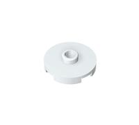 GDS-1041 Round Plate 2x2 with Center Bolt (Bridging Plate), 50 Pack, Compatible with Lego 18674 6115080, DIY Parts and Components for Large Brick Brands, Colour: Cream White