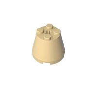 GDS-1047 Compatible with LEGO 6233 Round Brick Cone 3x3x2, Tan, 50 PCS