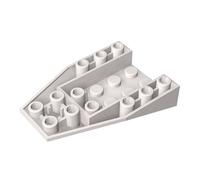 GDS-1125 Wedge Sloped Inverted 6x4 with 4 Stud Connections 10PCS Compatible with Lego Toy 4856 6195467 6249788 DIY Parts and MOC Components for Major Brick Brands Color:White
