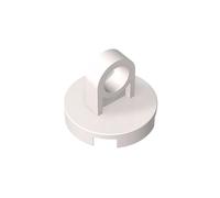 GDS-1152 Tile Round 2x2 - Thin Lifting Ring, 50TE, Compatible with Lego 74698, 2376, 6010831, DIY Parts and MOC Components for Large Brick Brands, Colour: White 1