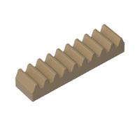GDS-1171 Compatible with LEGO 3743 Technic Gear Rack 1x4, Dark Tan, 50 PCS | MOC components for major building brands. Designed for custom builds, repairs and custom models.