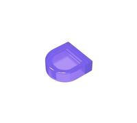 GDS-1292 1x1 Half Circle Plate, 50 Pieces-Compatible with Lego 24246 35399, DIY Parts and Brick Moc Components, Colour: Transparent Purple 126