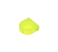 GDS-1292 Plate 1x1 Half Circle, 50 Pieces-Compatible with Lego 24246 35399, DIY Parts and Brick Moc Components, Colour: Neon Green Transparent 49