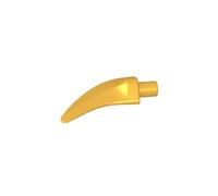 GDS-1583 Animal Body Part, Barb/Claw/Tooth/Talon/Horn, Size M, 50 Pieces Compatible with Lego 87747, DIY Parts and MOC Components for Large Brick Brands, Colour: Shiny Gold