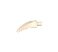 GDS-1583 Animal Body Part, Barb/Claw/Tooth/Talon/Horn, Size M, 50 Pieces Compatible with Lego 87747, DIY Parts and MOC Components for Large Brick Brands, Colour: White Yellow