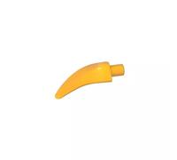 GDS-1583 Animal Body Part, Barb/Claw/Tooth/Talon/Horn, Size M, 50 Pieces Compatible with Lego 87747, DIY Parts and MOC Components for Large Brick Brands, Color:Dark Yellow 191