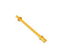 GDS-2019 Pole, 8 L, Two Stop Rings/One Pen, Technique Figure Ski Pole (Flat End), 50 Pieces Compatible with Lego DIY Parts and MOC Components for Large Brick Brands, Colour: Dark Yellow 191
