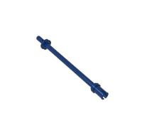 GDS-2019 Pole, 8L, Two Stop Rings/One Pen, Engineering Figure Ski Pole (Flat End), 50 Pieces Compatible with Lego DIY Parts and MOC Components for Large Brick Brands, Colour: Royal Blue 140