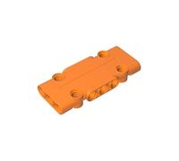 GDS-2047 71709 Technology Decoration Technic Panel 3x7x1, Orange, 10 PCS | Compatible with LEGO Building Blocks. MOC components for major building brands. For custom builds and replacement parts.