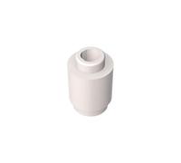 GDS-605 Compatible with LEGO 3062 Brick Round 1x1 Open Stud, White, 50 PCS