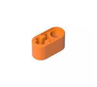 GDS-669 Technic Beam 1x2 Thick with Pin Hole and Axle Hole 50PCS Compatible with Lego Toy 60483 40147 74695 DIY Parts and MOC Components for Major Brick Brands Color:Orange
