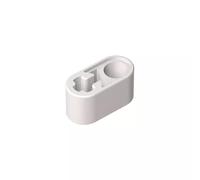 GDS-669 Technic Beam 1x2 Thick with Pin Hole and Axle Hole 50PCS Compatible with Lego Toy 60483 40147 74695 DIY Parts and MOC Components for Major Brick Brands Color:White