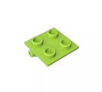 GDS-830 Hinge Brick 2x2 Top Plate Thin 10 Pack Compatible with Lego Bricks 6134 DIY Parts and MOC Components for Large Brick Brands Lime 119