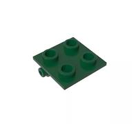 GDS-830 Hinge Brick 2x2 Top Plate Thin 10 Pack Compatible with Lego Bricks 6134 DIY Parts and MOC Components for Large Brick Brands Dark Green 141