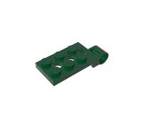 GDS-853 Hinge Plate 2x4 with Pin Hole - Top 10 Pack, Compatible with Lego 43045 98286, DIY Parts and MOC Components for Large Brick Brands, Colour: Dark Green 141