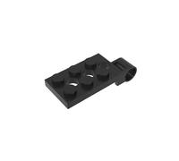 GDS-853 Hinge Plate 2x4 with Pin Hole - Top 10 Pack, Compatible with Lego 43045 98286, DIY Parts and MOC Components for Large Brick Brands, Black 26
