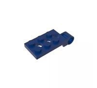 GDS-853 Hinge Plate 2x4 with Pin Hole - Top 10 Pieces, Compatible with Lego 43045 98286, DIY Parts and MOC Components for Large Brick Brands, Colour: Dark Blue 140