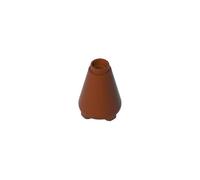 GDS-90087 2x2x2 Inverted Cone (Ice Cream Cup) 10 Pieces Compatible with Lego 49309 Toy Building Blocks Color:Reddish Brown 081
