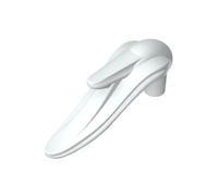 GDS-90099 Head Ornaments Libra Tail Man Hair 10 Pieces Compatible with Lego 22411 Components Moc Wholesale Classic Color:Milky White