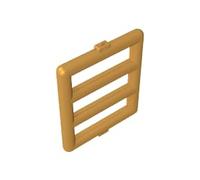 GDS-90206 Window Ornaments with Grid 1X4X3 10 Pieces Compatible with Lego Components Moc Wholesale Classic Color:Pearl Gold 297