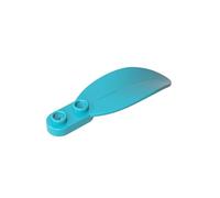 GDS-90532 1x2 Round Plant Leaf 50 Pieces Compatible with Lego 3565 MOC Building Blocks Color:Medium Azure 046