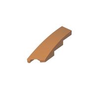 GDS-90583 Wedge Curved Panel 4x1 Left, Compatible with Lego 10-piece MOC Building Toy Color:Medium Dark Flesh 084