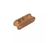 GDS-935 Technic Vertical Axle and Pin Connector, 3L with Center Pin Hole, Pack of 50, Compatible with Lego 32184 MOC Components for Large Brick Brands, Light Brown 312