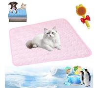 GDSAFS Kittra Cooling Mat for Cats, 2025 New Pet Cooling Mat for Dogs & Cats, Portable & Washable Cat Coolings Bed, 3 Layer System Instant Cool, Comfortable Soft, Easy Clean Summer (Pink,Medium)
