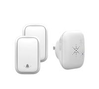 gdsDEs Wireless Doorbell Outdoor Self-powered Waterproof Chimes Set 38 Welcome Songs Ultra long distance control Ring Bell Door Bell(2button 1receiver-W)