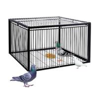 GDSHGS Escape-Proof Bird Trap Cage with Automatic Bird Collection, Pigeon Traps Cage Easy to Install Outdoor Use No Harm to Birds, Ideal for Gardens, Roofs, and Patios(Black,40 * 30 * 26CM)