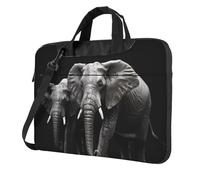 GDSHJKLW 13 Inch Laptop Shoulder Bag For Men Women,Waterproof Briefcase Messenger Bag 3d Gray Elephant Laptop Sleeve Bag W/Strap Handle