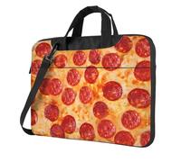 GDSHJKLW 13 Inch Laptop Shoulder Bag For Men Women,Waterproof Briefcase Messenger Bag 3d Pizza Pepperoni Laptop Sleeve Bag W/Strap Handle