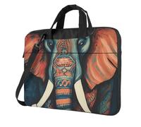 GDSHJKLW 13 Inch Laptop Shoulder Bag For Men Women,Waterproof Briefcase Messenger Bag Abstract Elephant Laptop Sleeve Bag W/Strap Handle