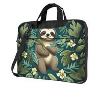 GDSHJKLW 13 Inch Laptop Shoulder Bag For Men Women,Waterproof Briefcase Messenger Bag Adorable Sloth Laptop Sleeve Bag W/Strap Handle