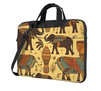 GDSHJKLW 13 Inch Laptop Shoulder Bag For Men Women,Waterproof Briefcase Messenger Bag Africa Elephant Laptop Sleeve Bag W/Strap Handle