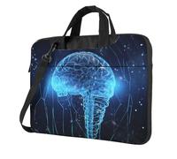 GDSHJKLW 13 Inch Laptop Shoulder Bag For Men Women,Waterproof Briefcase Messenger Bag Artificial Intelligence Brain Laptop Sleeve Bag W/Strap Handle