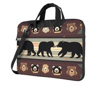 GDSHJKLW 13 Inch Laptop Shoulder Bag For Men Women,Waterproof Briefcase Messenger Bag Bear Laptop Sleeve Bag W/Strap Handle