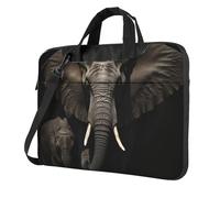 GDSHJKLW 13 Inch Laptop Shoulder Bag For Men Women,Waterproof Briefcase Messenger Bag Elephant Black Laptop Sleeve Bag W/Strap Handle