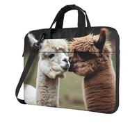 GDSHJKLW 13 Inch Laptop Shoulder Bag For Men Women,Waterproof Briefcase Messenger Bag Funny Alpaca Laptop Sleeve Bag W/Strap Handle