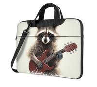 GDSHJKLW 13 Inch Laptop Shoulder Bag For Men Women,Waterproof Briefcase Messenger Bag Funny Raccoon Laptop Sleeve Bag W/Strap Handle