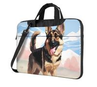 GDSHJKLW 13 Inch Laptop Shoulder Bag For Men Women,Waterproof Briefcase Messenger Bag German Shepherd Dog Lovers Laptop Sleeve Bag W/Strap Handle