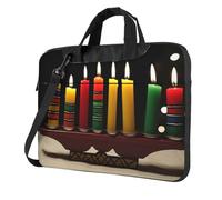 GDSHJKLW 13 Inch Laptop Shoulder Bag For Men Women,Waterproof Briefcase Messenger Bag Kwanzaa Candles Laptop Sleeve Bag W/Strap Handle