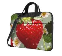 GDSHJKLW 13 Inch Laptop Shoulder Bag For Men Women,Waterproof Briefcase Messenger Bag Lovely Strawberry Laptop Sleeve Bag W/Strap Handle