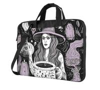 GDSHJKLW 13 Inch Laptop Shoulder Bag For Men Women,Waterproof Briefcase Messenger Bag Magic Witch Witchcraft Bohemian Drawing Laptop Sleeve Bag W/Strap Handle
