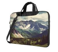 GDSHJKLW 13 Inch Laptop Shoulder Bag For Men Women,Waterproof Briefcase Messenger Bag Mountains Scenery Laptop Sleeve Bag W/Strap Handle