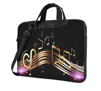 GDSHJKLW 13 Inch Laptop Shoulder Bag For Men Women,Waterproof Briefcase Messenger Bag Novel Music Note Laptop Sleeve Bag W/Strap Handle