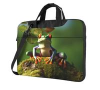 GDSHJKLW 13 Inch Laptop Shoulder Bag For Men Women,Waterproof Briefcase Messenger Bag Peace Frog Tree Laptop Sleeve Bag W/Strap Handle