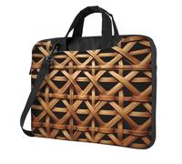 GDSHJKLW 13 Inch Laptop Shoulder Bag For Men Women,Waterproof Briefcase Messenger Bag Wicker Woven Grid Laptop Sleeve Bag W/Strap Handle